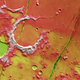 A topographical view of Cerberus Fossae.